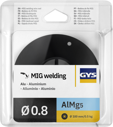 [086548] MIG viela ritė, aliuminis AlMg5 Ø0,8 - 0,5 kg D100 - ER5356 / S Al 5356 (086548, GYS)
