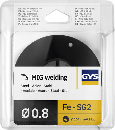 [086609] MAG stieple spole, tērauds Ø0,8 - 0,9 kg D100 - ER70S-6 / G3Si1 (086609, GYS)