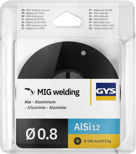 [086678] MIG viela ritė, AlSi12 Ø0,8 - 0,5 kg D100 - ER4047 / S Al 4047 (086678, GYS)