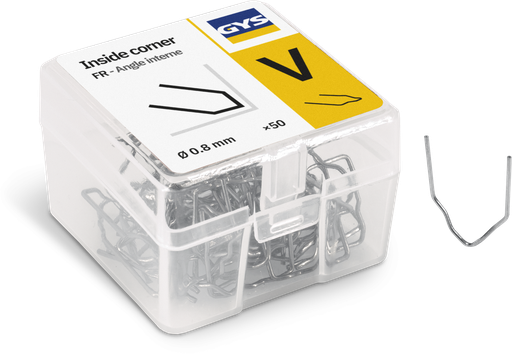 [091658] BOX OF 50 0.80mm STAPLES - NARROW INTERNAL ANGLE (V) (091658, GYS)