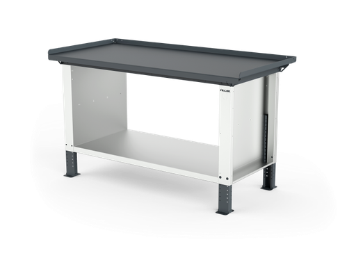 [ELRA-150-A1G] MONO workbench, adjustable height, standard sides, anti-fall top, shelf 600 mm, 1500 mm, Filcar (ELRA-150-A1G, FILCAR)
