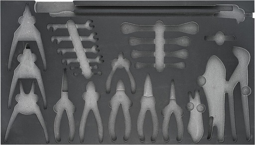 [163-319L] Two-component foam tool insert 695×400×35 mm (163-319L, HAZET)