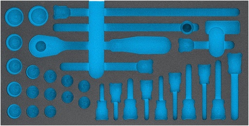 [163-352L] Two-component foam tool insert 343×175×35 mm (163-352L, HAZET)