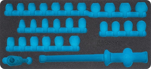 [163-420L] Two-component foam tool insert 433×202×35 mm (163-420L, HAZET)