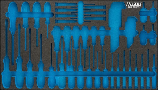 [163-480L] Two-component foam tool insert 701×410×4 mm (163-480L, HAZET)