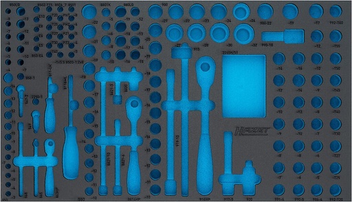 [163-481LN] Dvikomponentis putų įdėklas įrankiams 690×400×35 mm (163-481LN, HAZET)