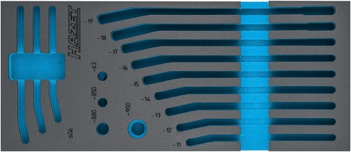 [163-515L] Two-component foam tool insert 400×177×80 mm (163-515L, HAZET)