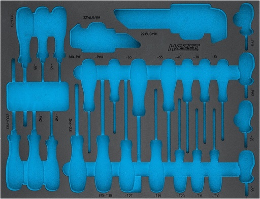 [163-526L] Two-component foam tool insert 520×400×40 mm (163-526L, HAZET)