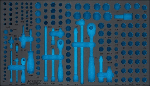 [163-549LN] Two-component foam tool insert 398×694×35 mm (163-549LN, HAZET)