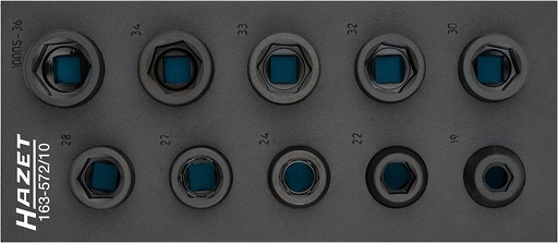 [163-572/10] Impact socket set (163-572/10, HAZET)