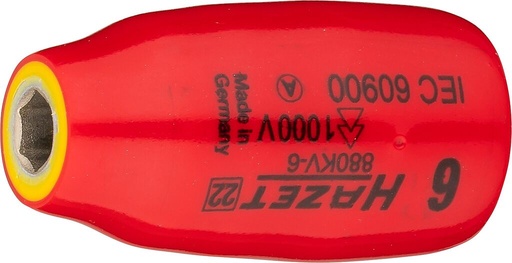 [880KV-6] Socket, hexagon, 6 mm, with protective insulation (880KV-6, HAZET)