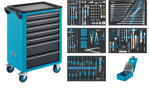 [176N-7/292] Tool trolley Assistent 176N-7 with 292-piece tool assortment (176N-7/292, HAZET)