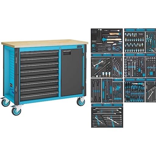 [179NW-8/244] Instrumentu ratiņi Assistent ar instrumentu komplektu (179NW-8/244, HAZET)