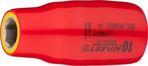 [900KV-10] Socket, hexagon, with protective insulation, 10 mm, 1/2 inch (900KV-10, HAZET)