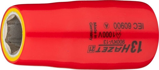 [900KV-13] Muciņa, sešstūra, ar aizsargizolāciju, 13 mm, 1/2 collas (900KV-13, HAZET)