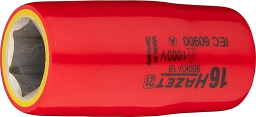 [900KV-16] Socket, hexagon, with protective insulation, 16 mm, 1/2 inch (900KV-16, HAZET)