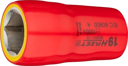 [900KV-19] Socket, hexagon, with protective insulation, 19 mm, 1/2 inch (900KV-19, HAZET)