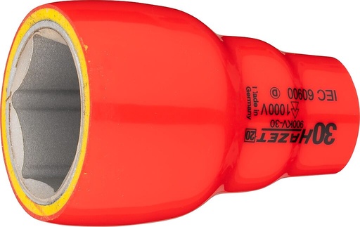 [900KV-30] Socket, hexagon, 30 mm, with protective insulation (900KV-30, HAZET)