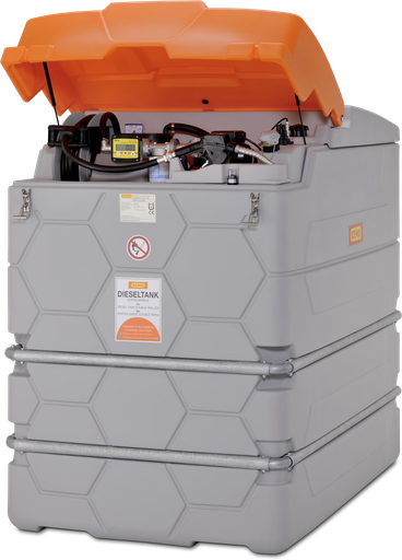 [10736] CUBE-Tank 2500 l dīzeļdegviela, āra, Premium Plus 10, elektriskais sūknis 72 l/min (10736, CEMO)