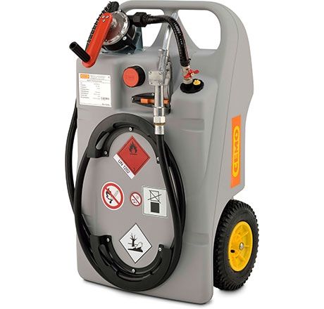[11101] Diesel trolley 100 l, crank hand pump with nozzle, BCS 56×4 (11101, CEMO)