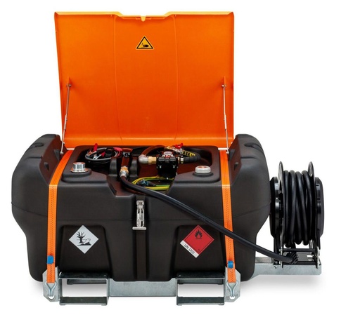 [11361] KS-Mobile Easy 330 l Premium, 12 V pump, 25 l/min, automatic nozzle, steel foot pallet, 10 m hose, gas struts, lid, CEMO (11361)
