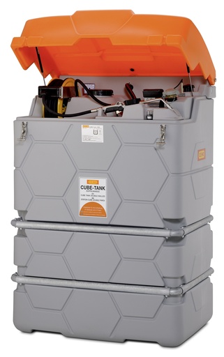 [10312] CUBE-Tank 1000 l tepalams, lauko, Premium (su žarnos rite ir 15 m žarna, atverčiamas dangtis) (10312, CEMO)