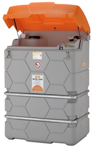 [10481] CUBE atstrādātās eļļas tvertne 1500 l, āra, ar atveramu vāku (10481, CEMO)
