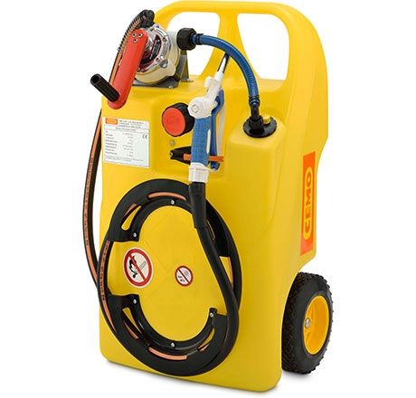 [10873] Caddy 60 L for screenwash or radiator antifreeze, with crank pump, 2.9 m delivery hose and manual nozzle, CEMO (10873)