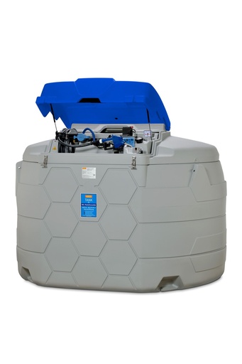 [11029] CUBE 5000 l tank for AdBlue, outdoor, Premium, 230 V pump, K24, hose reel, fully assembled (11029, CEMO)