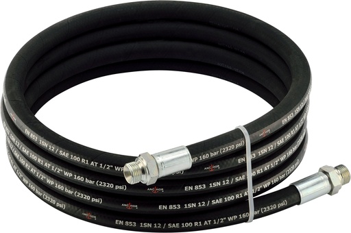 [8351] 1/2 inch pressure hose, 6 m, double male connector (8351, CEMO)