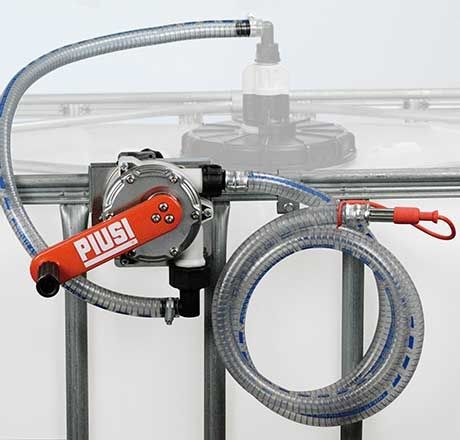 [11163] Crank (rotary) AdBlue pump with 3 m PVC hose, mounting plate and suction pipe (11163, CEMO)