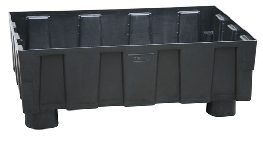 [8279] Euro PE sump pallet 250/2 **** with 4 feet, without grating, CEMO (8279)