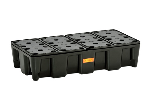 [10887] PE sump pallet 35 HD with PE grating, without approval, CEMO (10887)