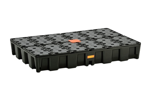[10891] PE surinkimo padėklas 120 HD RG su PE grotelėmis 120 x 80 x 18, CEMO (10891)