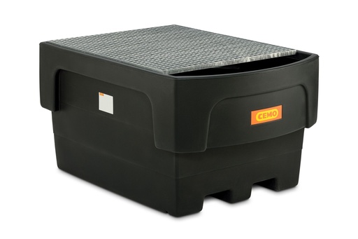 [10948] Tank 1100/1-PE with filling accessory and galvanised steel grate (10948, CEMO)