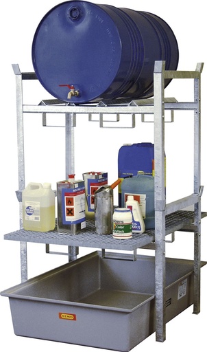 [7665] Drum rack type 400 with drum support and grating support (7665, CEMO)