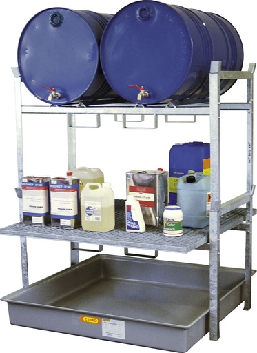 [7673] Drum rack type 800 with drum supports and grating support (7673, CEMO)