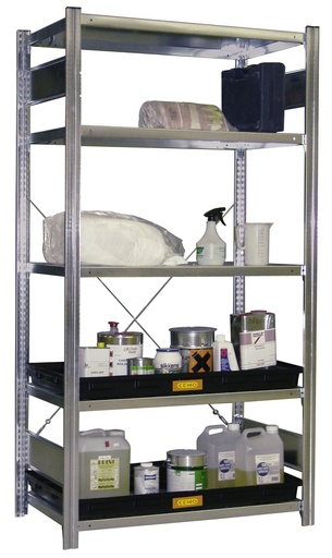 [8091] Environmental/HazMat rack 10/20 with PE collection tray (8091, CEMO)