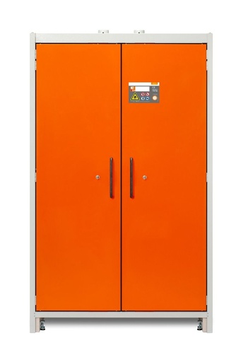 [11975] Safety storage cabinet PROline 12/20 type 90, door orange RAL 2008, base tray 66 litres, 3 shelf trays (11975, CEMO)
