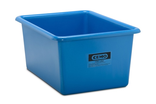 [7995] Rectangular container 550 l, blue, glass fibre reinforced plastic (7995, CEMO)