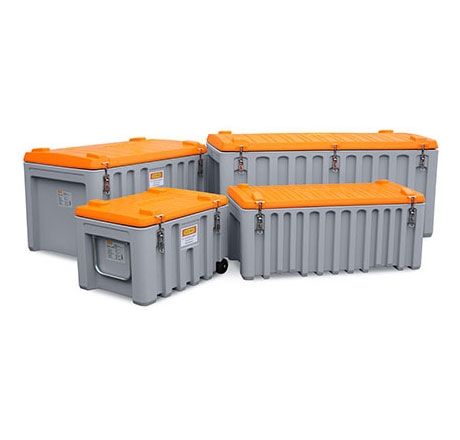 [10332] CEMbox 250 l storage / transport box (PE), grey/orange, CEMO (10332)