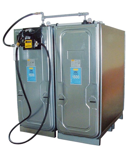 [8823] Dīzeļdegvielas uzpildīšanas stacija UNI 1500 l ar 50 l/min elektrisko sūkni (8823, CEMO)