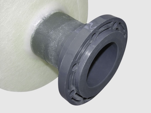 [1744] DIN flanšas, laminuotas PVC, Nw25 (1744, CEMO)