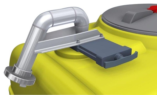 [11045] "C" fill port 1 ½″ with a free-flow section and a valve, with mounting, CEMO (11045)