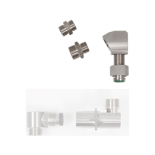 [1093L] 90° līkums no AISI 304 nerūsējošā tērauda, 3/4" BSP (M), 335 mm statinei (1093L, FLEXBIMEC)
