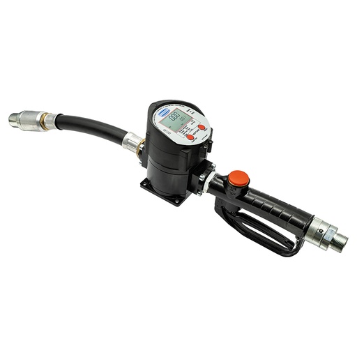 [2635] Electronic oval gears flow meter for oil serie "Oil Neptune HFlow" with flexible rubber outlet and 3/4" BSP (M) inlet swivel 2635, FLEXBIMEC