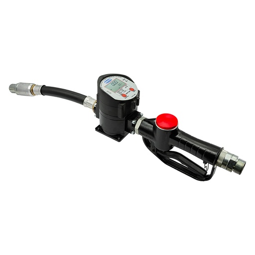 [2755] Electronic oil flow meter "Oil Neptune HFlow" with control gun and flexible rubber outlet, 1" BSP (F) connections, Flexbimec (2755, FLEXBIMEC)