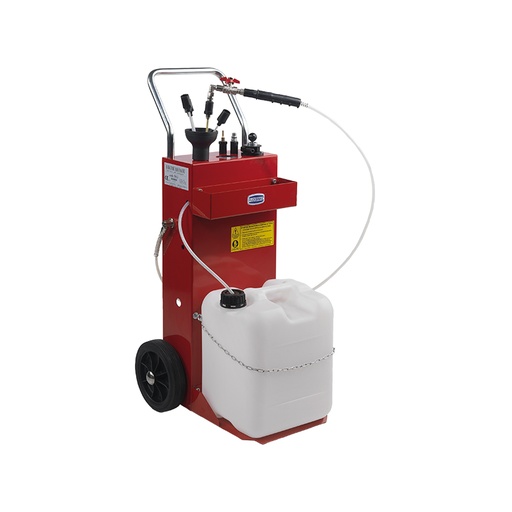 [3020] Mobile wasted oil extractors with air operated rotary pump series "OIL BLITZ", 2 wheels trolley, set of probes and adaptors, plastic can capacity 20 l, FLEXBIMEC (3020)