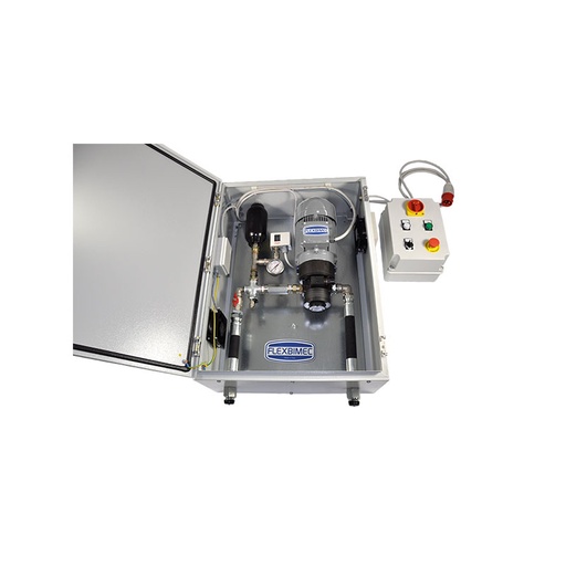 [3050] Oil transfer kit with pump art. 6149 in a metallic cover with security electric panel art. 7370 (3050, FLEXBIMEC)