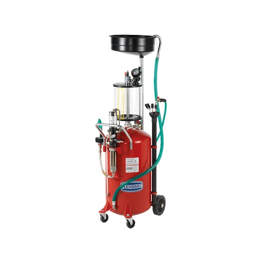 [3095] Waste oil wheeled tank extractor, capacity 90 l, with 10 l inspection chamber and pneumatic pump (3095, FLEXBIMEC)